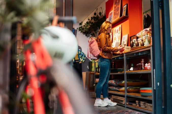 Shopping in der Lange Hezelstraat in Nimwegen